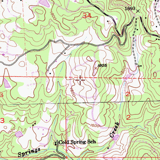 Topographic Map of Gold Trail Park, CA