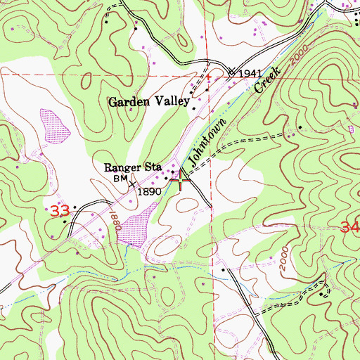 Topographic Map of Golden Sierra High School, CA