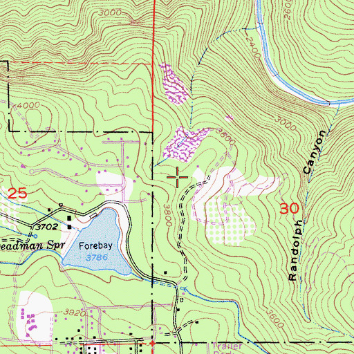 Topographic Map of Harris Tree Farm, CA