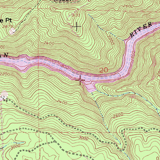 Topographic Map of Long Canyon Creek, CA
