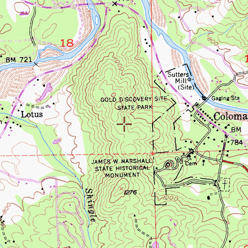 Topographic Map of Monroe Ridge Trail, CA