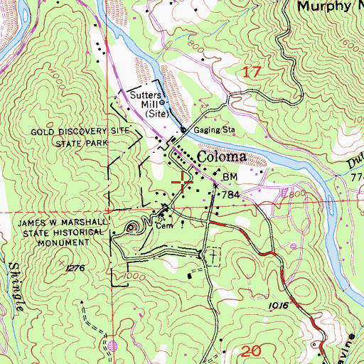 Topographic Map of Papini House, CA