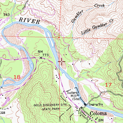 Topographic Map of Point Pleasant Bench Picnic Area, CA