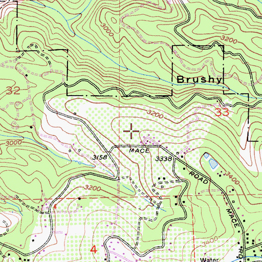 Topographic Map of Roberts Tree Farm, CA