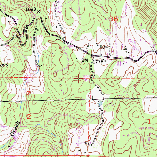 Topographic Map of Teal Pond, CA