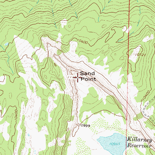 Topographic Map of Sand Point, CO
