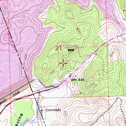 Topographic Map of Bridge Point, CA