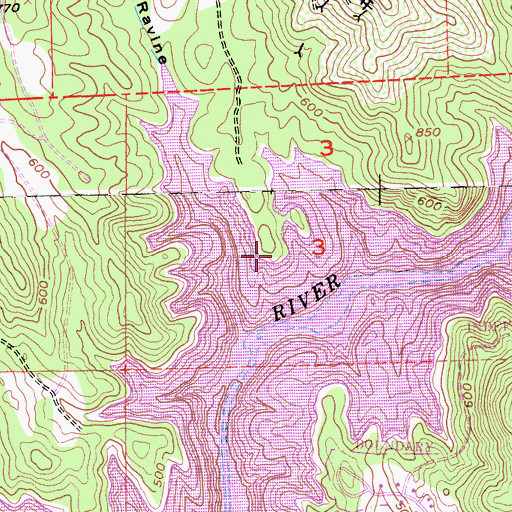 Topographic Map of Cattlemans Point, CA