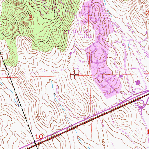 Topographic Map of Crescent Ridge Park, CA