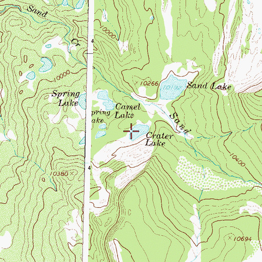Topographic Map of Crater Lake, CO