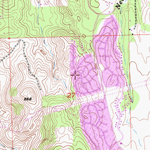 Topographic Map of Crown Village, CA