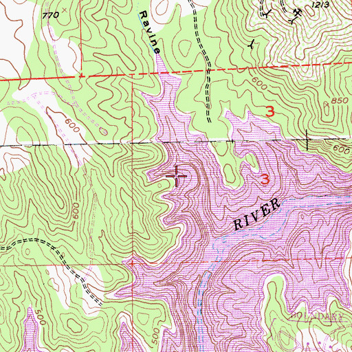 Topographic Map of Deep Ravine Cove, CA