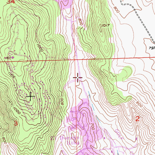 Topographic Map of El Dorado Hills Archery Range, CA