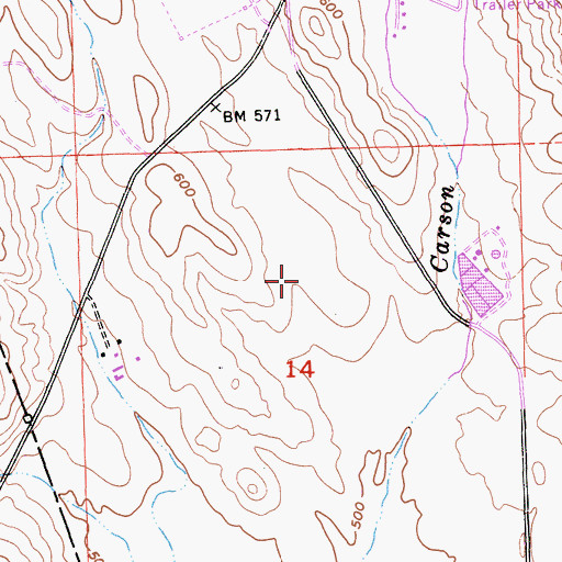 Topographic Map of El Dorado Hills Business Park, CA