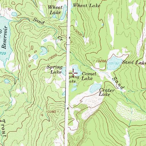 Topographic Map of Camel Lake, CO