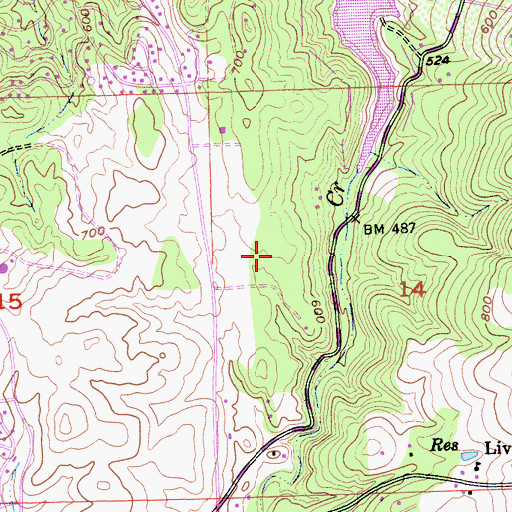 Topographic Map of Equestrian Village, CA
