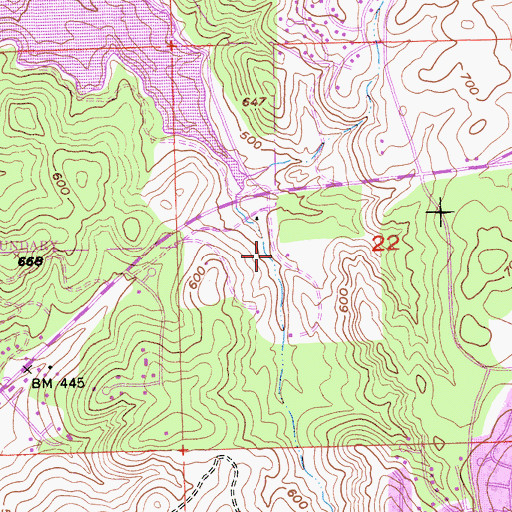 Topographic Map of Hidden Valley, CA
