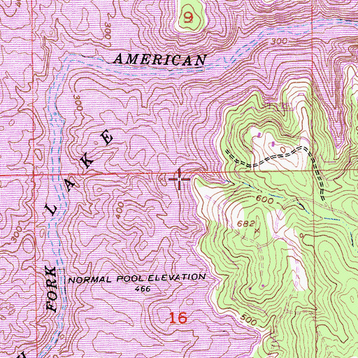 Topographic Map of Knoxton Point, CA