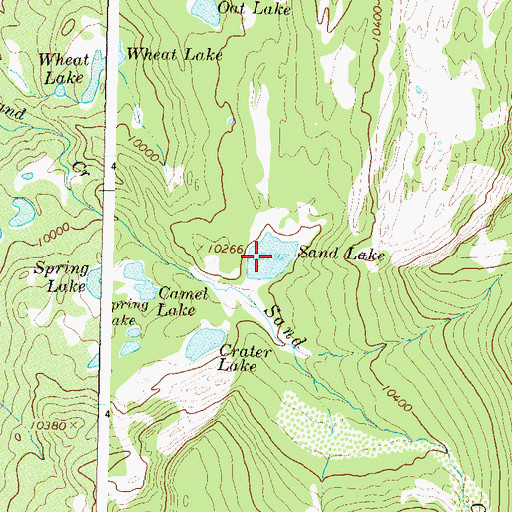 Topographic Map of Sand Lake, CO