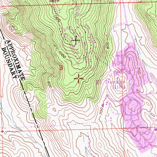 Topographic Map of La Cresta Village, CA
