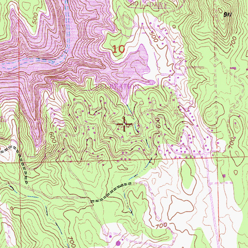 Topographic Map of Lake Hills Estates, CA
