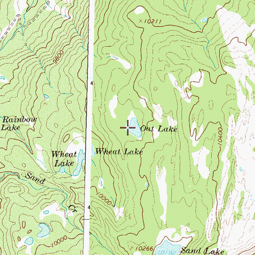 Topographic Map of Oat Lake, CO
