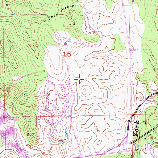 Topographic Map of Marina Village Intermediate School, CA