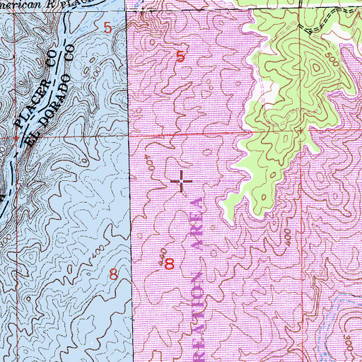 Topographic Map of Negro Hill School (historical), CA