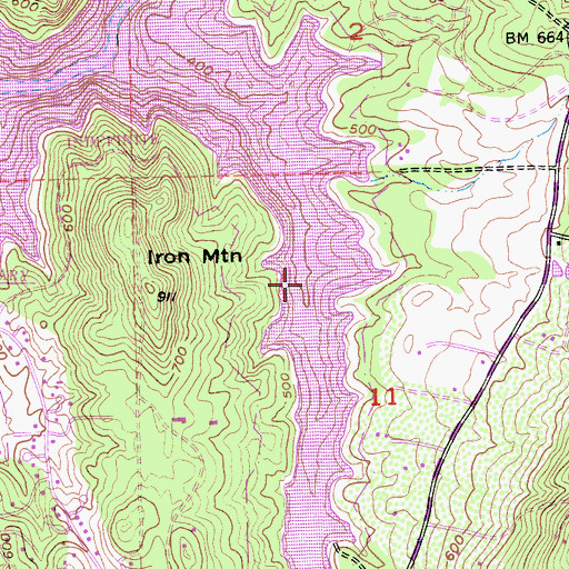 Topographic Map of New York Creek Cove, CA