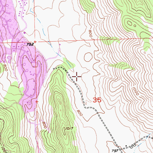 Topographic Map of Oak Ridge High School, CA