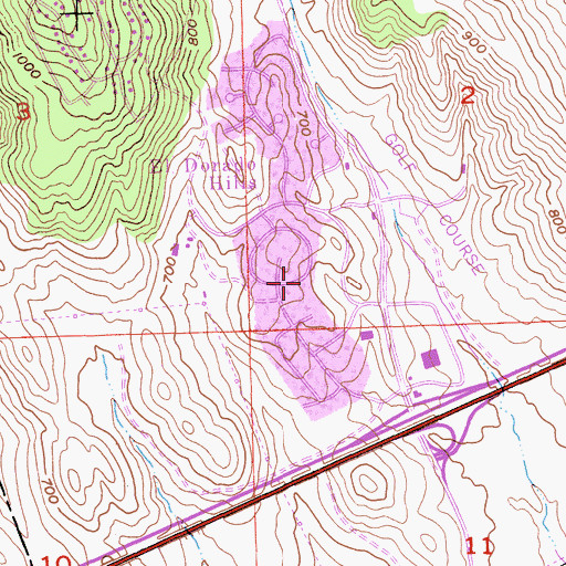 Topographic Map of Park Village, CA