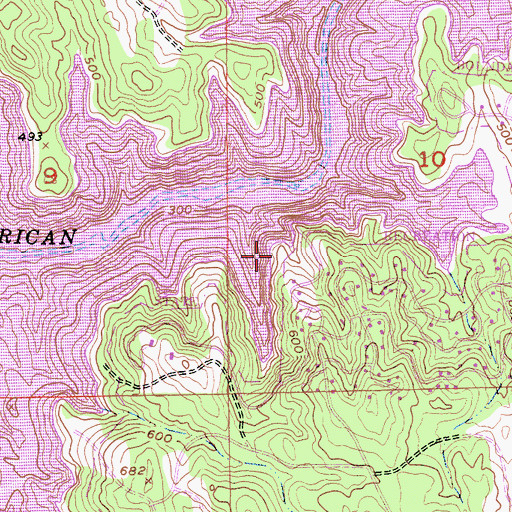 Topographic Map of South Shore Riding and Hiking Trail, CA