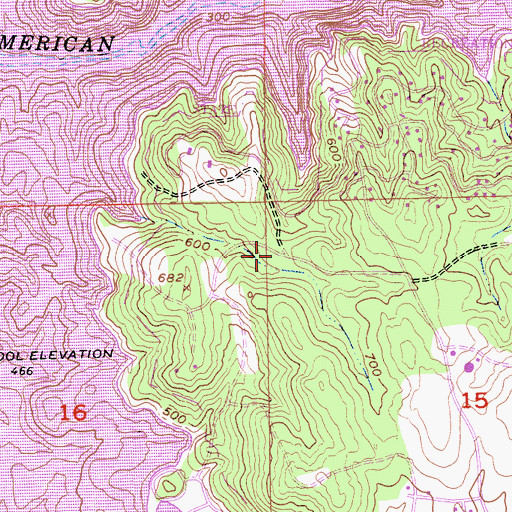 Topographic Map of Summit Village, CA