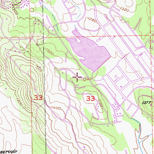 Topographic Map of Bonanza Park, CA