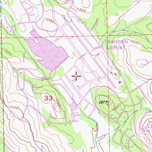 Topographic Map of Cameron Airpark Estates, CA