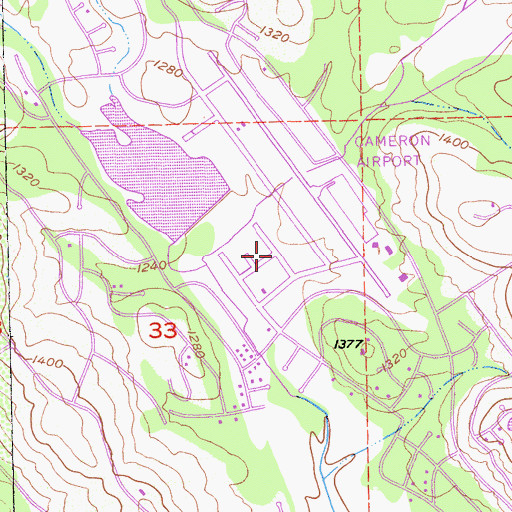 Topographic Map of Cameron Airpark Estates, CA