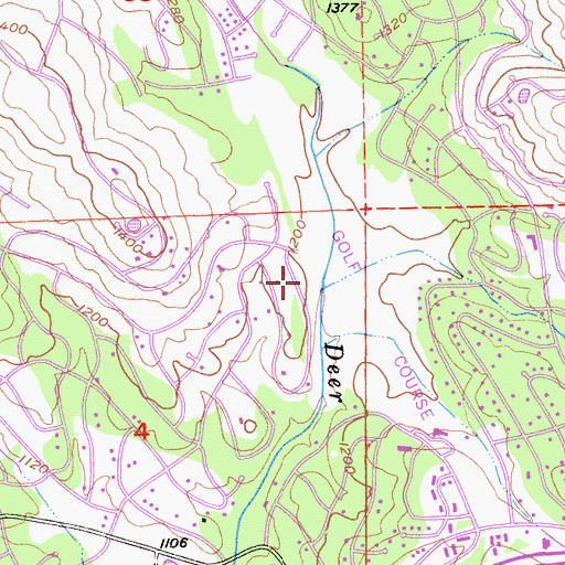 Topographic Map of Cameron Park, CA