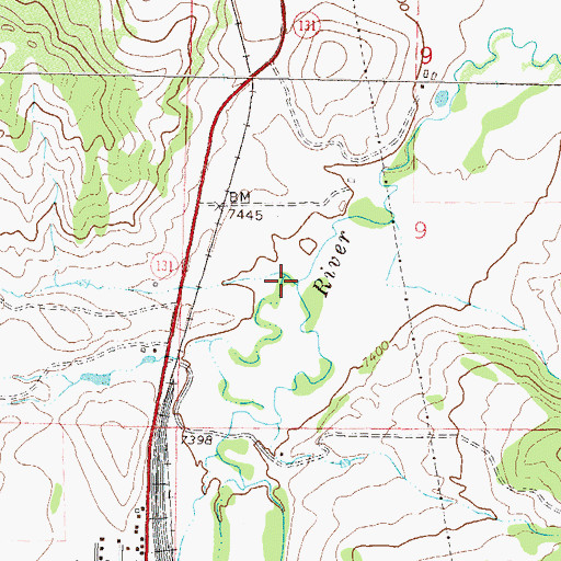 Topographic Map of Little White Snake Creek, CO