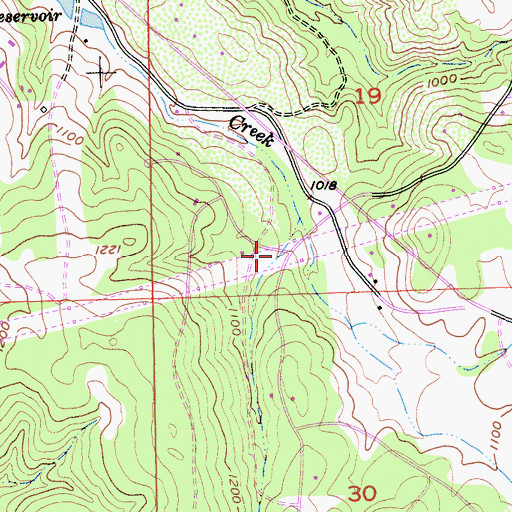 Topographic Map of Green Springs Ranch, CA