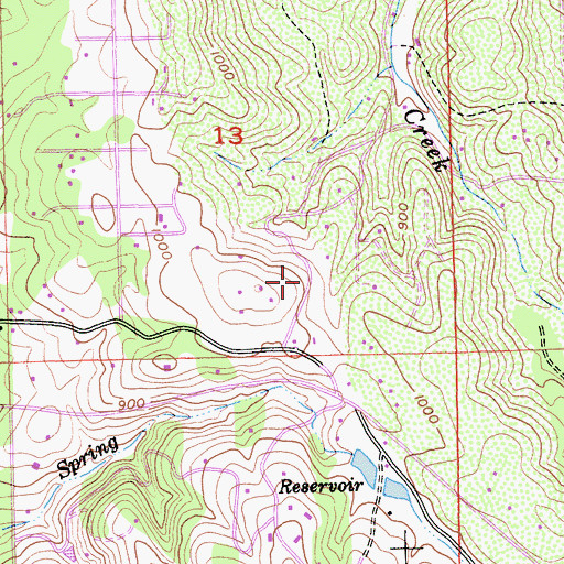 Topographic Map of Hickok Ranch, CA