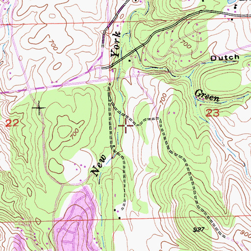 Topographic Map of Oak Tree Village, CA