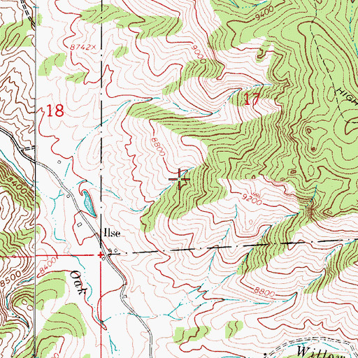 Topographic Map of Terrible Mine, CO