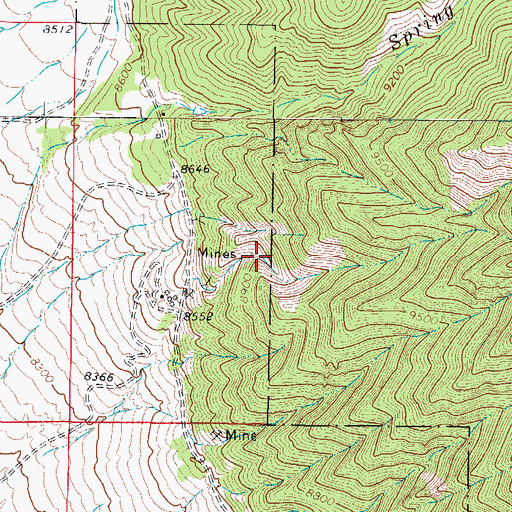 Topographic Map of Triple T Mine, CO