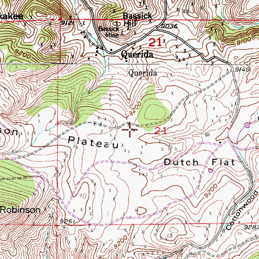 Topographic Map of Antrim and GW Lode, CO