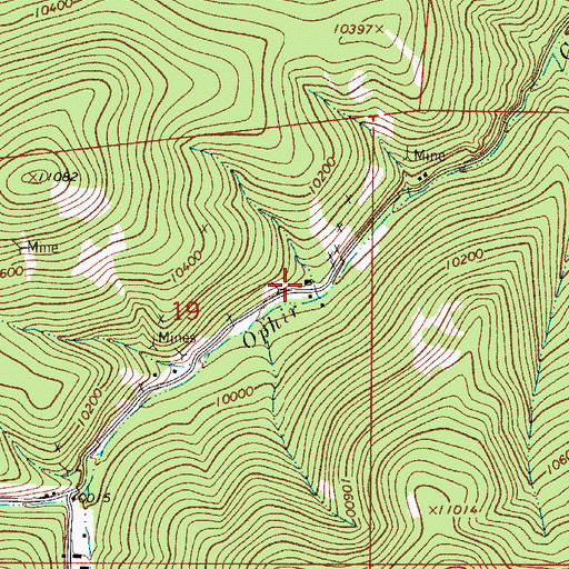 Topographic Map of Buckeye-Holt Mine, CO