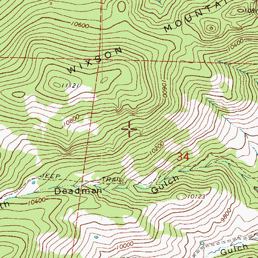 Topographic Map of Wild Goose Mine, CO