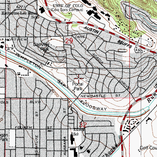 Topographic Map of Curtis Mine, CO