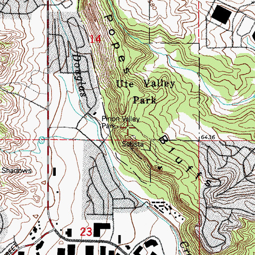 Topographic Map of New Cottonwood Mine, CO