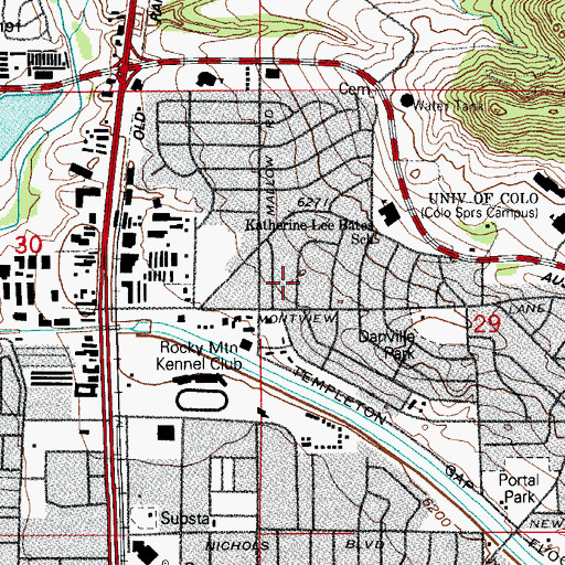 Topographic Map of Williams Mine, CO