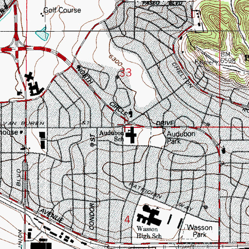 Topographic Map of Keystone Mine, CO